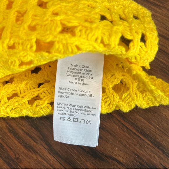 Crewcuts Yellow Crochet Top - Picture 3 of 5